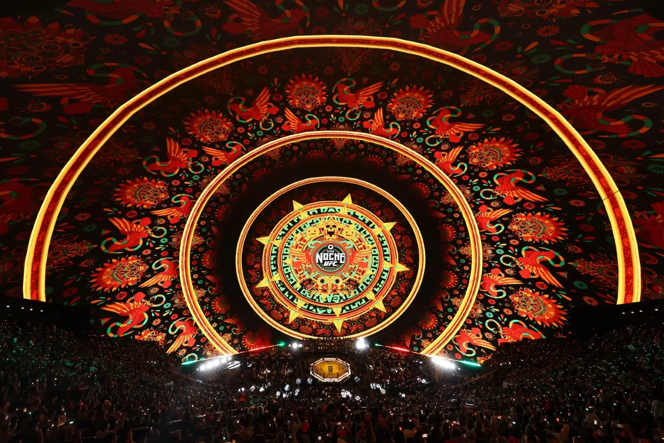 A general view of Sphere during a celebration of Mexican Independence Weekend between fights during UFC 306: Riyadh Season Noche